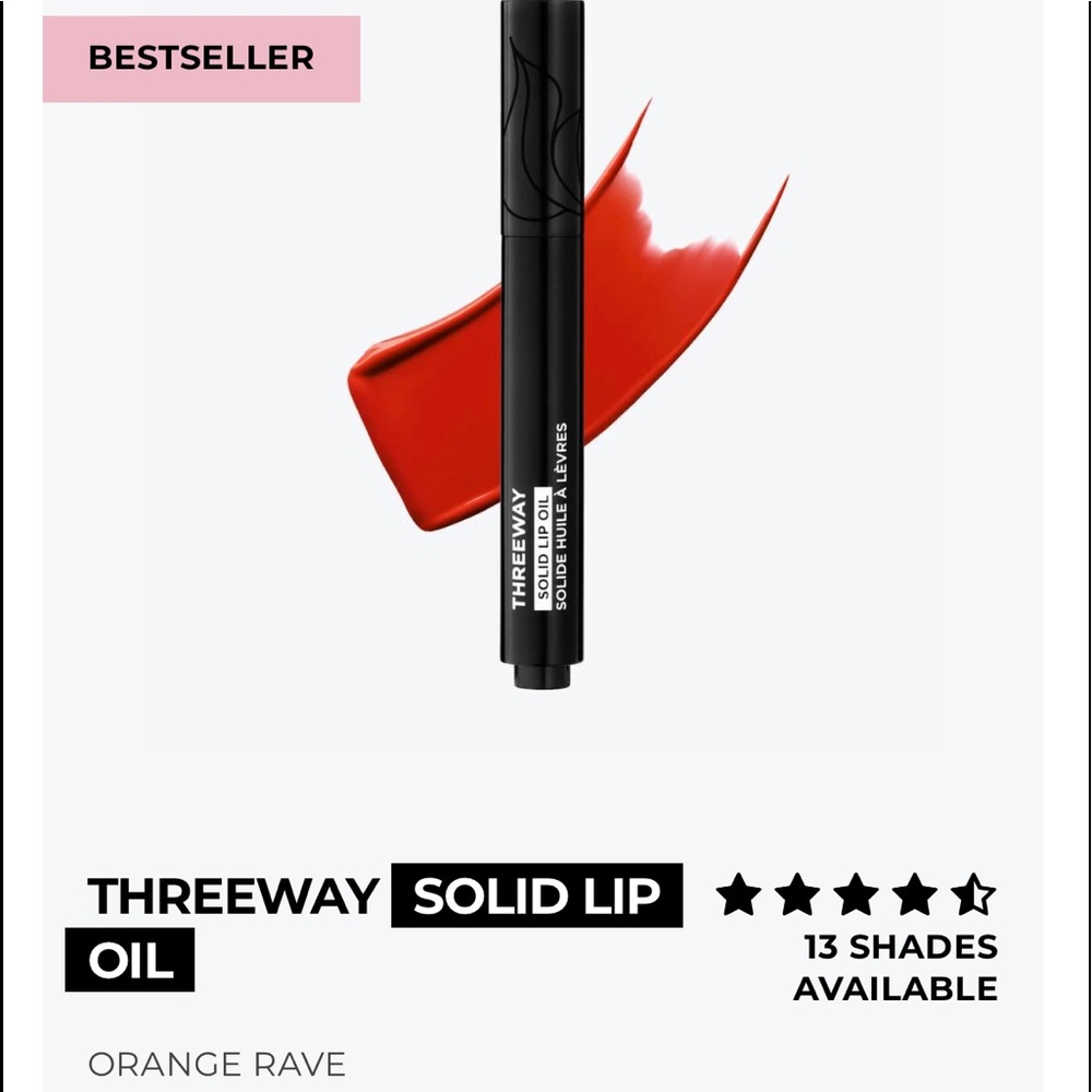 Deck of Scarlet three-way solid lip oil
